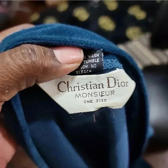 CHRISTIAN Dior Vintage Blue Robe - Picture 7 of 10